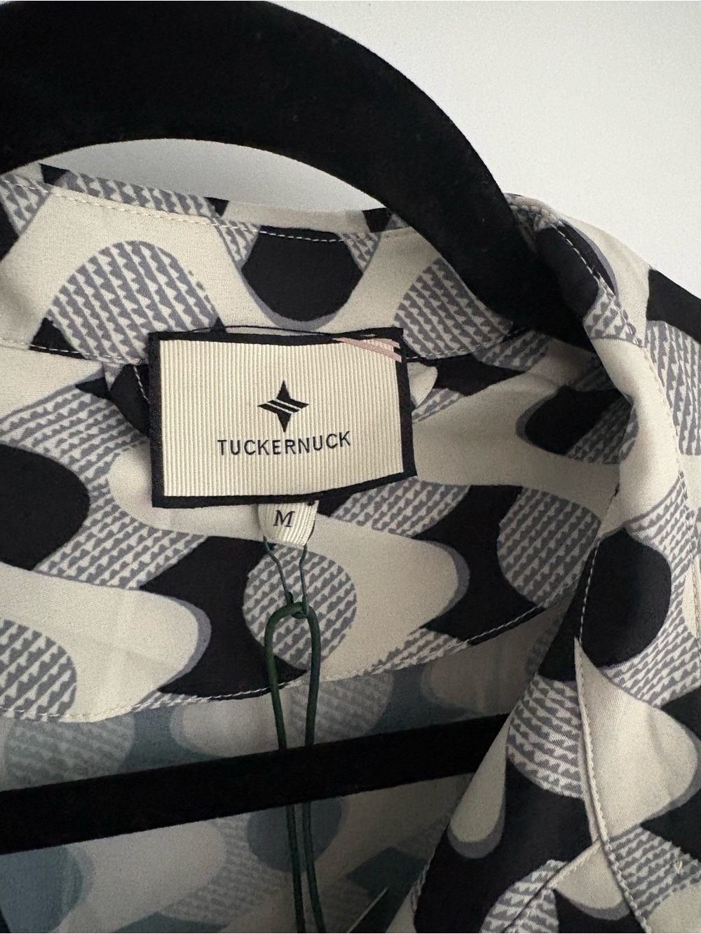Tuckernuck Black & White Geometric Long-Sleeve Shirt Dress - Picture 2 of 6